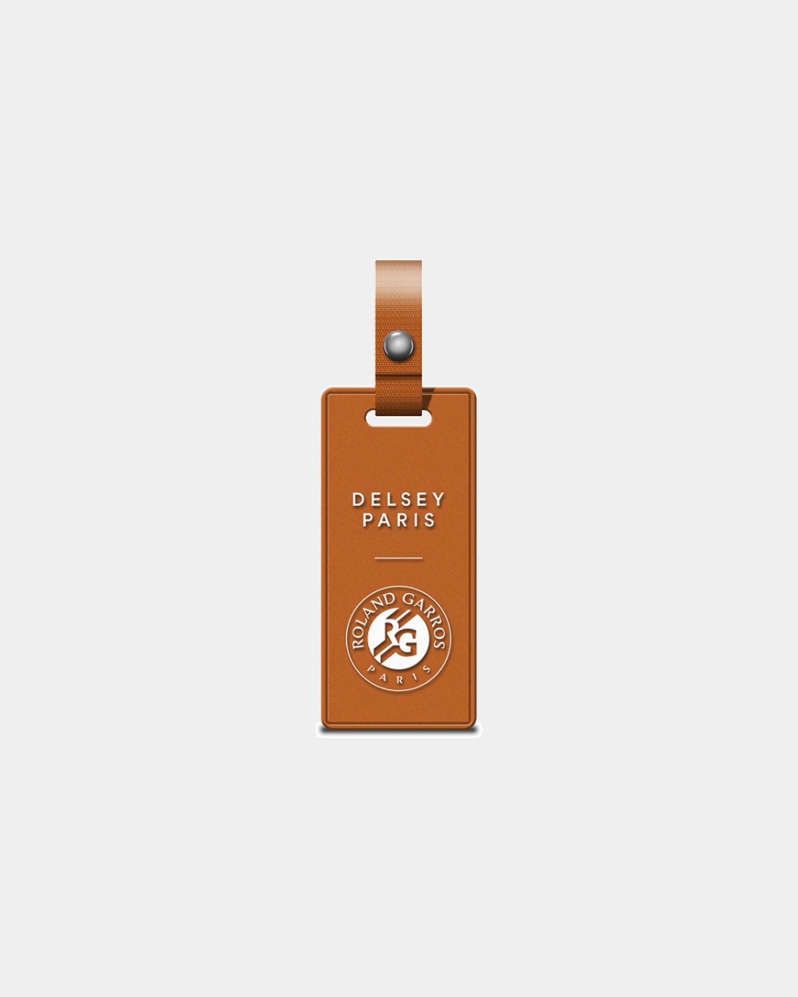 Porte adresse silicone et sangle nylon à personnaliser - Orange